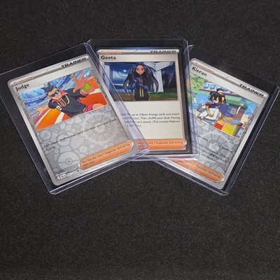 Pokémon TCG Supporter Trainer 3x Lot: Judge, Geeta, Kieran Regular English