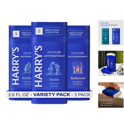 Extra-Strength Antiperspirant for Men - 72-Hour Sweat Control Variety Pack