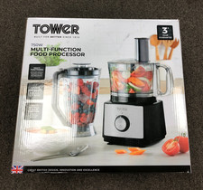 Tower Multi-Function Food Processer & Blender, 1.8L Jug, 750W, Black T18008BLK