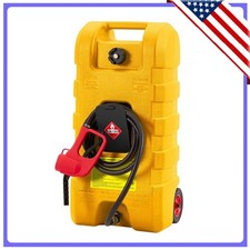15 Gallon Portable Fuel Caddy Heavy-Duty Fuel Tank Yellow Fuel Storage Tank