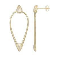 Cavill Zirkon OhrhäNger 925 Sterlingsilber Goldplattiert 0,705Ct Tropfen
