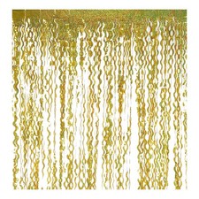 2 Pack Party Backdrop Decoration,Streamer Foil Fringe Curtain, Gold