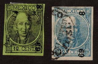 Mexico 1868 Issue Scott 59 61 Used 8 69 SLP Both VF