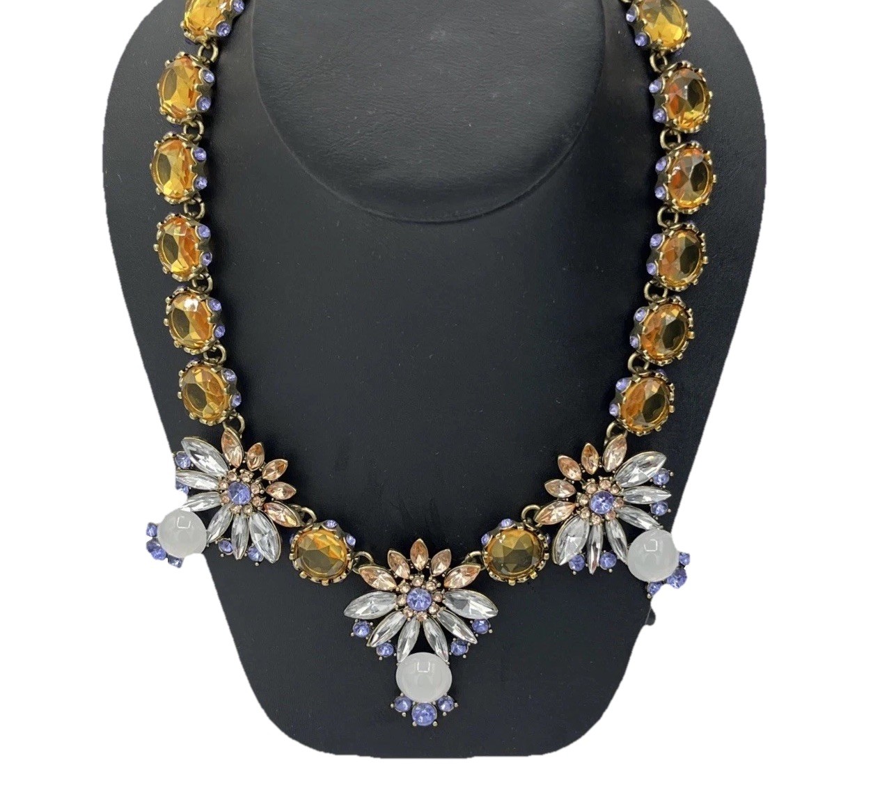 Signed Cara Couture Multicolor Statement Necklace… - image 3