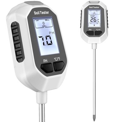 4-in-1 Soil Moisture Meter, Digital Plant Temperature/Soil Moisture Test & PH 