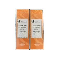 2x  ECLAT Glow Up! Vitamin C Serum w/Ferulic Acid & Vitamin E Anti-Aging 1 fl oz