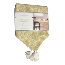 Clearance - Threshold Table Throw In Beige Medallion Print 50 x 50