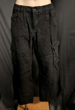 Black Wide-Leg Cargo Pants