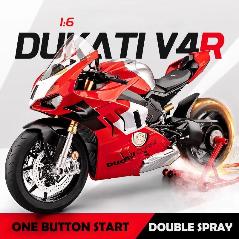1:6 Ducati V4S гонки мотоцикла литой сплав модель игрушка коллекции домашнего декора - Изображение 4 из 4