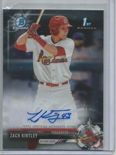 Zach Kirtley 2017 Bowman Chrome Autograph Rookie