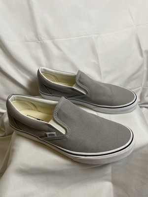 VANS Classic Slip-On Shoes, Gray, Drizzle/True White SZ 11.5 Men s     Women 13