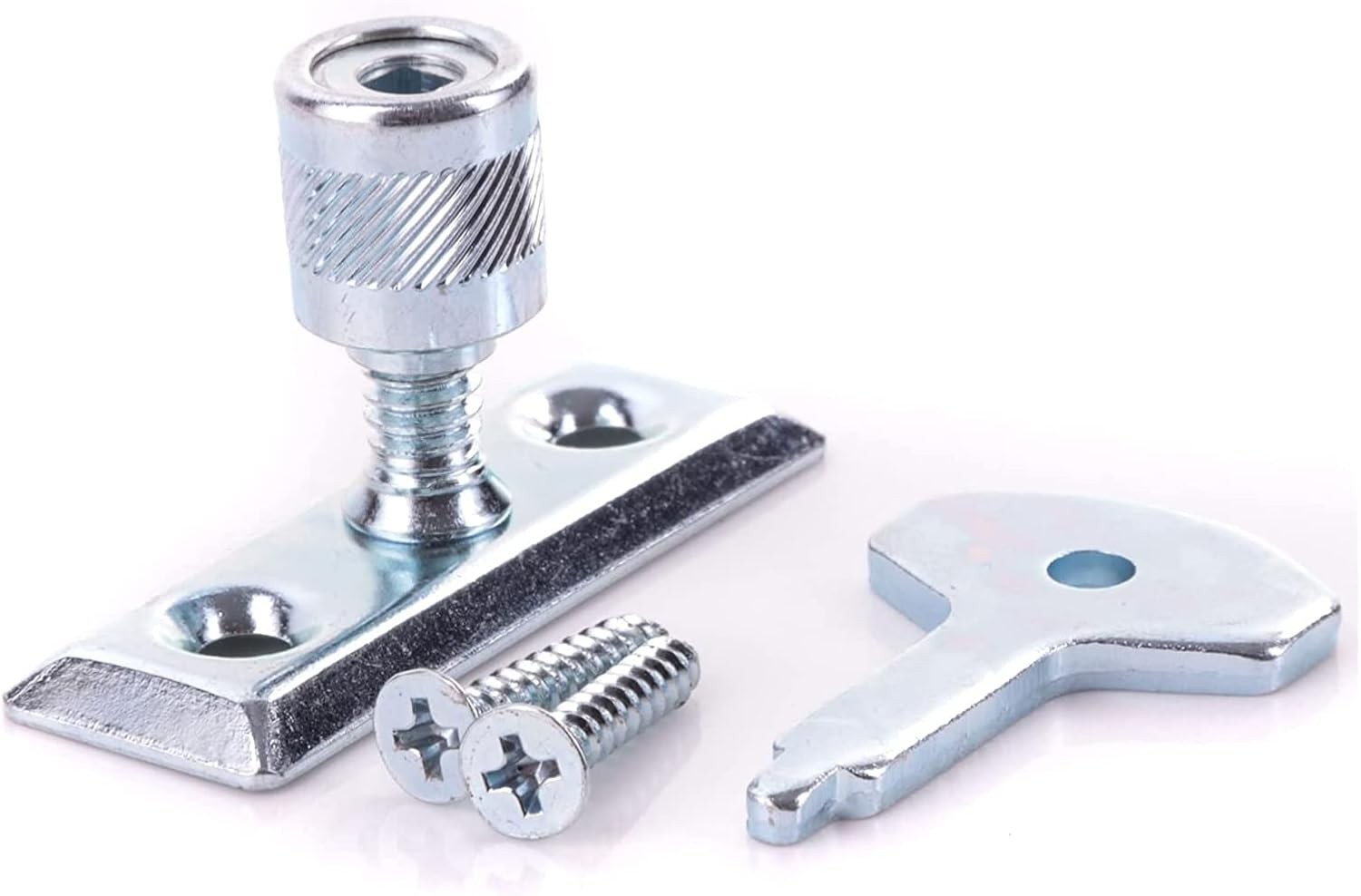 Window Locking Stay Fastener Metal Turn Latch Casement Lock with Screws & Key L