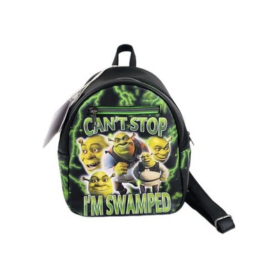 Loungefly Shrek Can't Stop Im Swamped Glow In The Dark Mini Backpack Green Black
