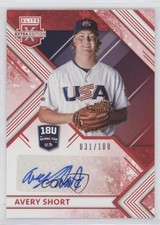 2018 Elite Extra Edition 18U National Team Signatures Red Avery Short Auto n1u