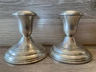 Vintage pair Reed & Barton Sterling Silver weighted Candlesticks 404 Grams