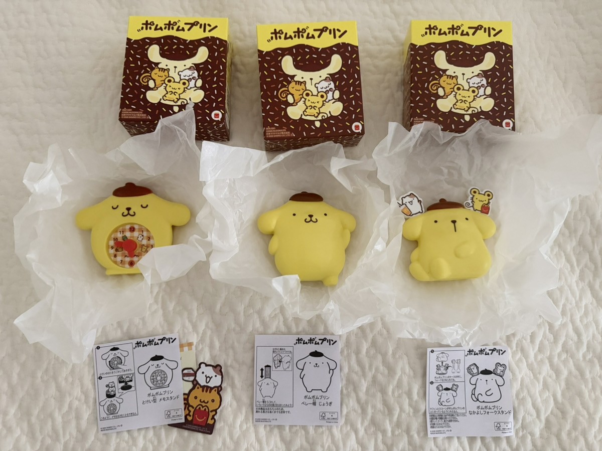 puripuri0617さん用おまとめ2品 Sanrio Pom Pom Purin McDonald's Japan 2026 Happy Meal Toys