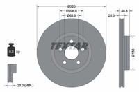 2Er Set Bremsscheiben Textar 92326103 Ford 2252905 2252907 2279489 2279490