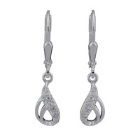 Ohrbrisur OhrhäNger Ohrringe 25X6Mm Tropfen Mit Zirkonias Silber 925 | Gallay