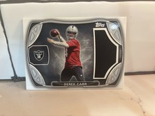 2014 Topps Derek Carr Rookie Jumbo Relic #RJR-DC Oakland Raiders NFL Card. rookie card picture