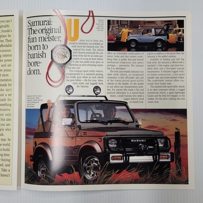 1988 Suzuki Samurai Sidekick Swift GTi Brochure Original Dealer