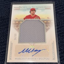 Panini Boys Of Summer Marcelo Mayer Auto Relic SP/99 Red Sox