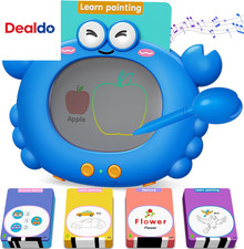 Talking Flash Cards,Kids Toddler Flash Cards with 224 Pages,Writing, Drawing,And