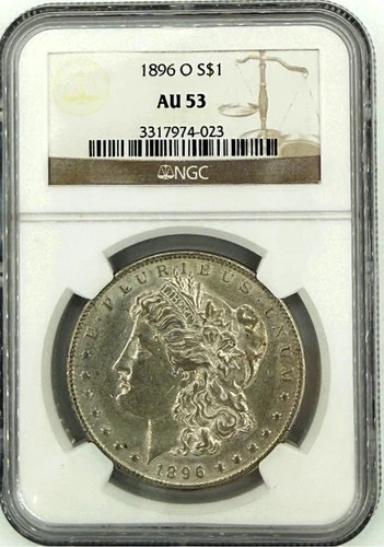 1896-O Morgan Silver Dollar $1 NGC AU53 Semi-Key Date