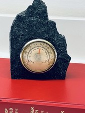 Vintage Lakeland Stone Desk Thermometer paper weight Made In England