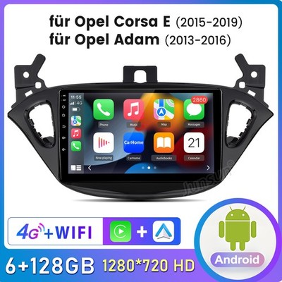 8Core 6+128G Android15 Autoradio Für Opel Corsa E Adam GPS Navi WIFI CarPlay DAB