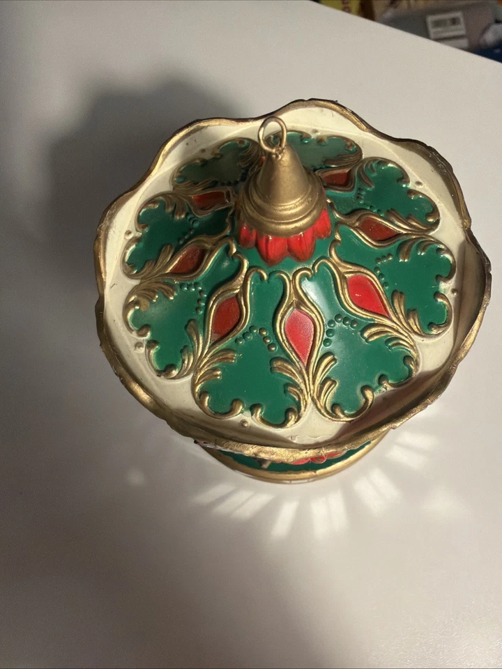 Винтажное рождественское украшение 1991 Noma Ornamotion карусель лошадь Merry Go Round  - Изображение 3 из 4