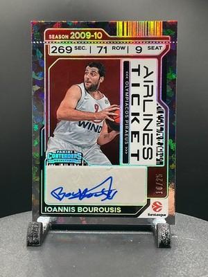 2025-26 Contenders EuroLeague Airlines Ioannis Bourousis AUTO CRACKED ICE 10/25