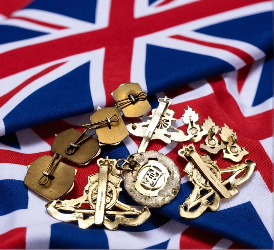 FIRMIN JR Gaunt Cap Badges Royal Artillery Officer Royal Engineers VINTAGE VG++ - Image 2 of 4