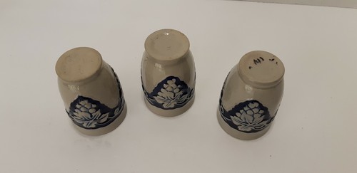 german wine grapes 3 cups beaker gray colbalt blue design bavaria vino - Picture 2 of 12