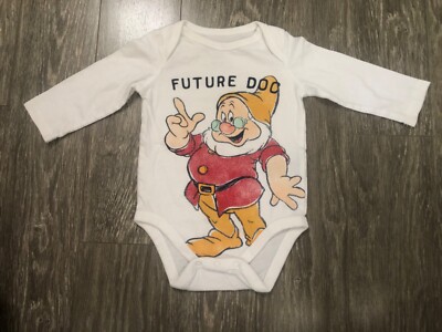 Doc Seven Dwarfs Body Suit Baby 6-12 Months Disney Baby Gap Future Doc