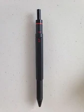 Rotring 600 Trio Matte Black Ballpoint Pen Blue Red & Pencil In Box Super *