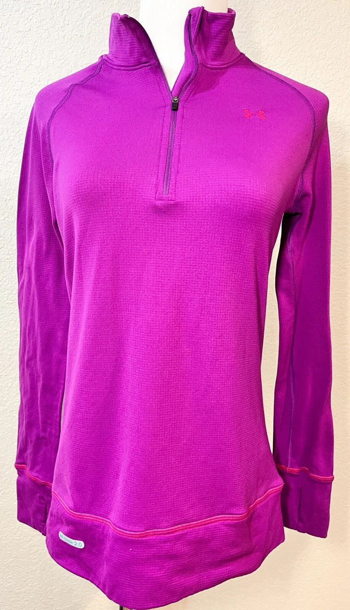 Under Armour Shirt Women's Large Base 2.0 Thermal Ski Hiking Camping Layer