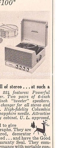 1959 CBS Electronics Harmony HiFi Stereo Model 224 photo art decor vintage ad - Picture 6 of 8
