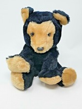 Dakin Black Bear Coco Plush 10" Brown Face 1982 Nutshell Filling Korea Vintage