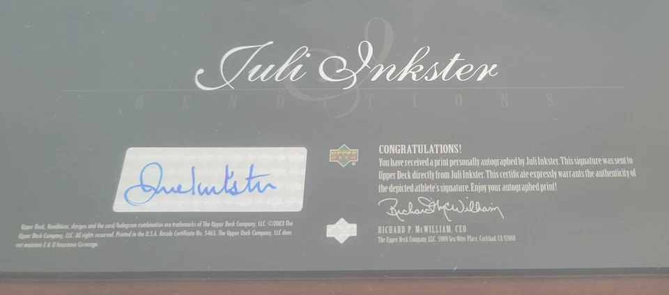 Juli Inkster 2003 Upper Deck Golf Renditions 15 X 18 Framed Autograph Portrait - Image 2 of 3