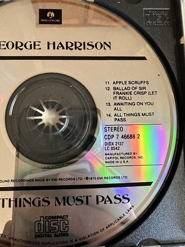 George Harrison - All Things Must Pass (CD, 2 Disc, 1987)OOP Parlophone - Picture 4 of 5