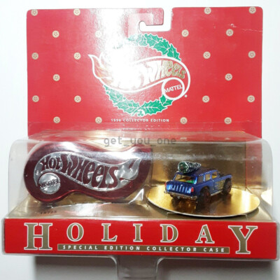NEW Hot Wheels Yule Tool Chevy Nomad Blue 1996 Holiday Collector Edition Case