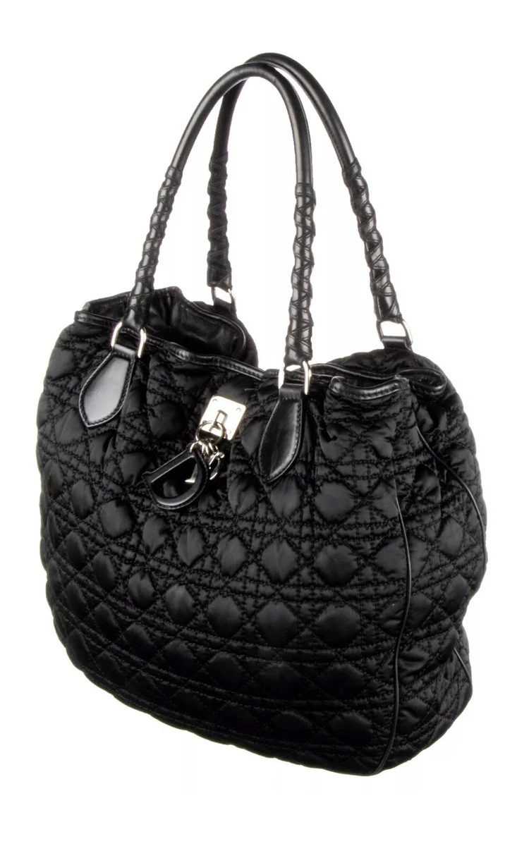 Christian Dior Black Nylon Cannage Lovely Bag