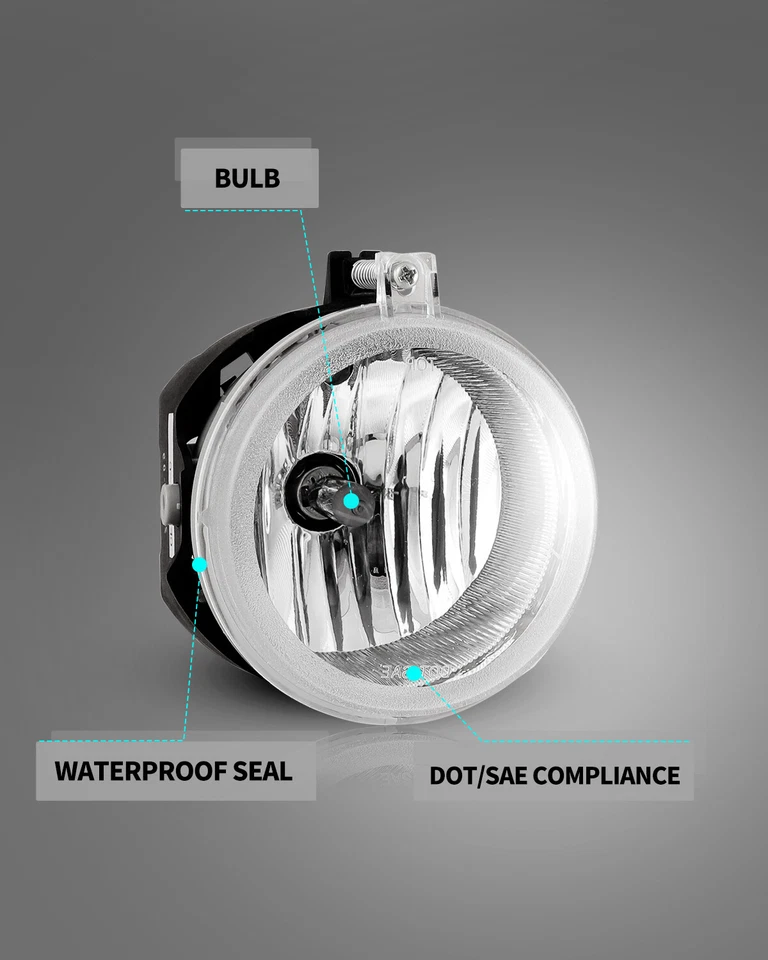 Luces antiniebla de fábrica de repuesto para Dodge Nitro 2008-2010 parachoques lentes transparentes lámparas Foto 3 de 4