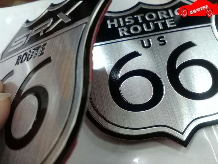 Insignia emblema trasero lateral calcomanías deportivas motor pegatina para ruta histórica EE. UU. 66 Dodge Foto 3 de 4