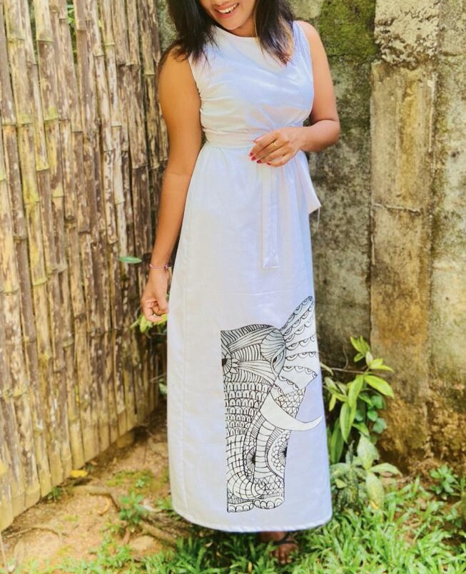 chinese dress ladies Women's White Linen Vacation Dress