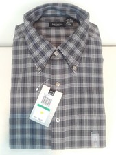 Van Heusen Mens Size Large 16 - 16 1/2 Easy Care Blue Plaid Dress Shirt NWT