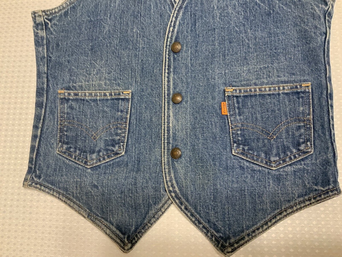 ▪️70’s【LEVI’S】VINTAGE VEST 70s 80s Levis Denim Sherpa Vest - Men's Small – Flying Apple Vintage