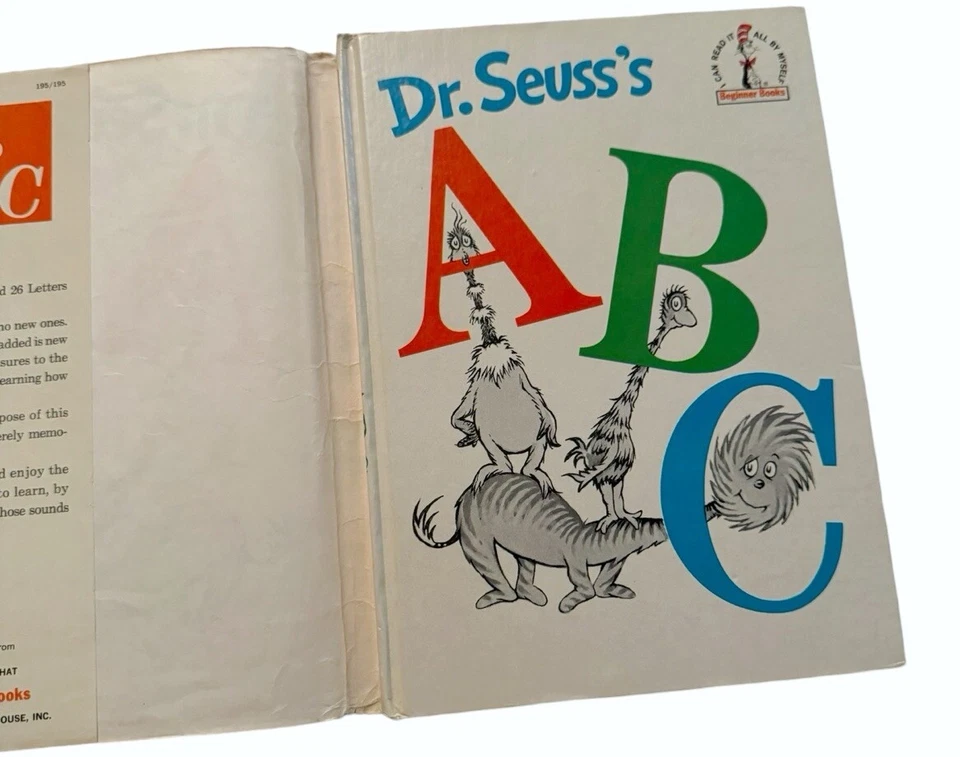 Dr Seuss’s ABC 1963 First Edition HC w Dust Jacket Beginner Books VG Vintage Foto 2 de 4
