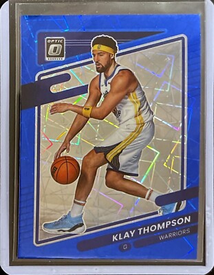 Klay Thompson - 2021-22 Donruss Optic - Blue Velocity Prizm #124