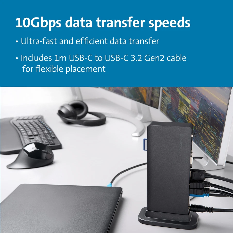 Docking station USB C tela tripla 100W fornecimento de energia para Windows e Chro... - Imagem 4 de 4